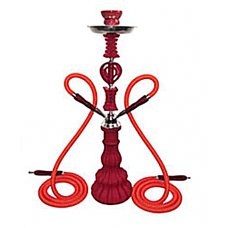 Zebra smoke red hookah 2hose 22inch