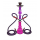 Zebra smoke purple hookah 2hose 22inch