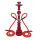 Zebra smoke red hookah 2hose 22inch